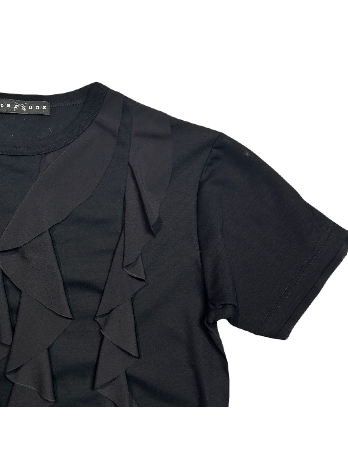【予約品 8月10日(日) 締切 】WOMENS DRAPE CROSSGUN T / ドレープ クロスガン Tシャツ / クリスタル ブラック