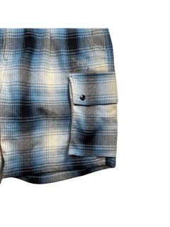 【予約品 8月10日(日) 締切 】SILK CHECK SHORTS A / シルクチェックショーツ / クリスタル サックスブルー