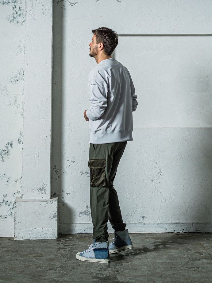 《予約11月17日19時締め》 EX sweat drop trainer / トレーナー / グレー