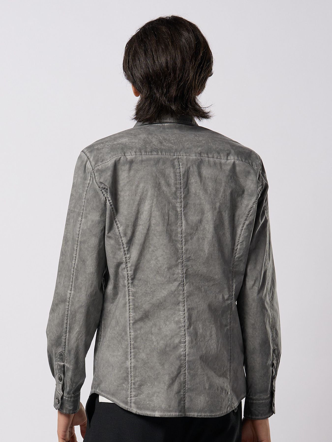 【予約品 9月23日(火) 締切】dyed regular shirt / コールドダイ レギュラーシャツ / ダークグレー