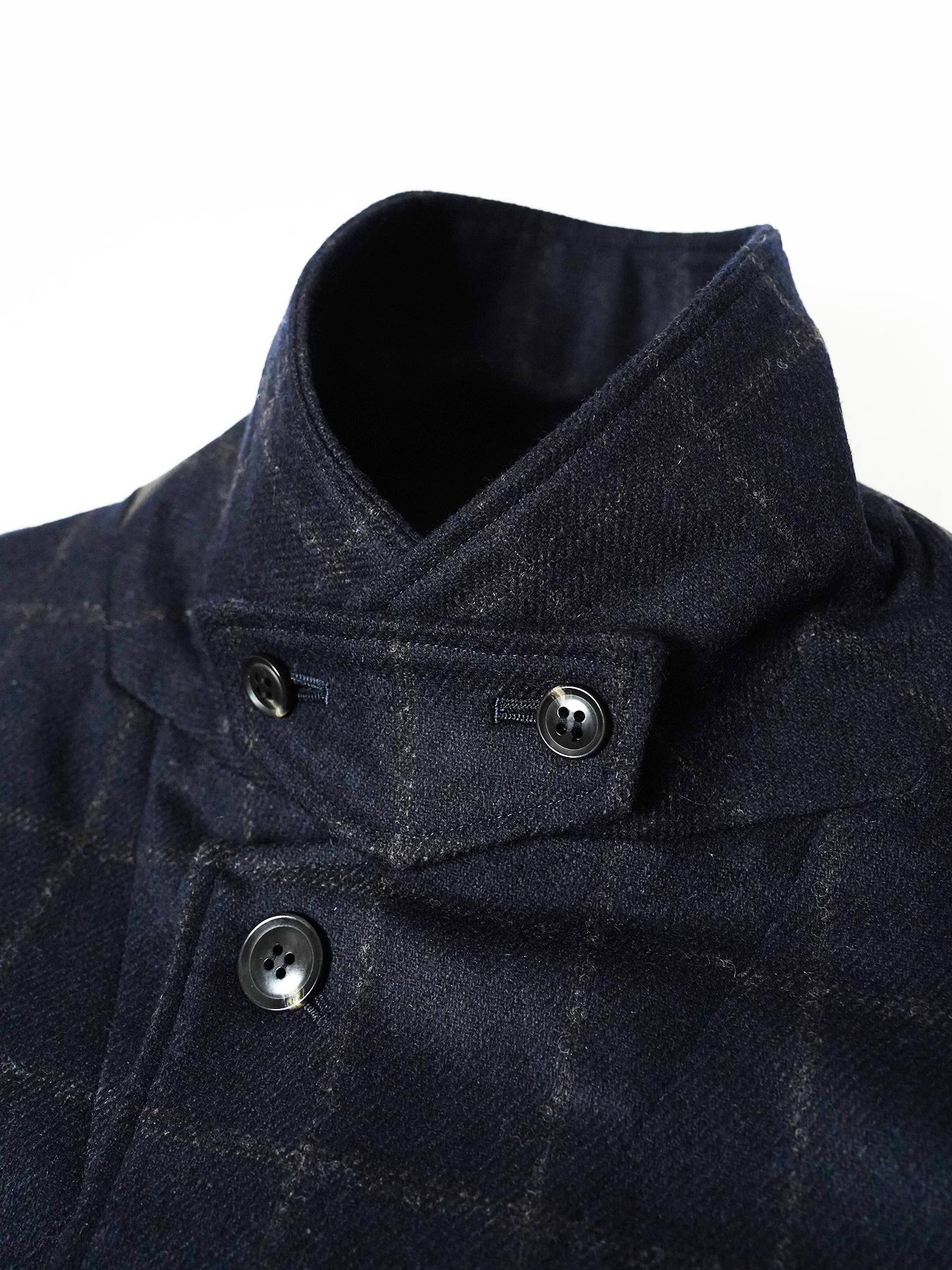 【予約品 7月5日(日) 締切】PEAK-JACKET windowpane / ウィンドーペイン ウールジャケット / ネイビーチェック