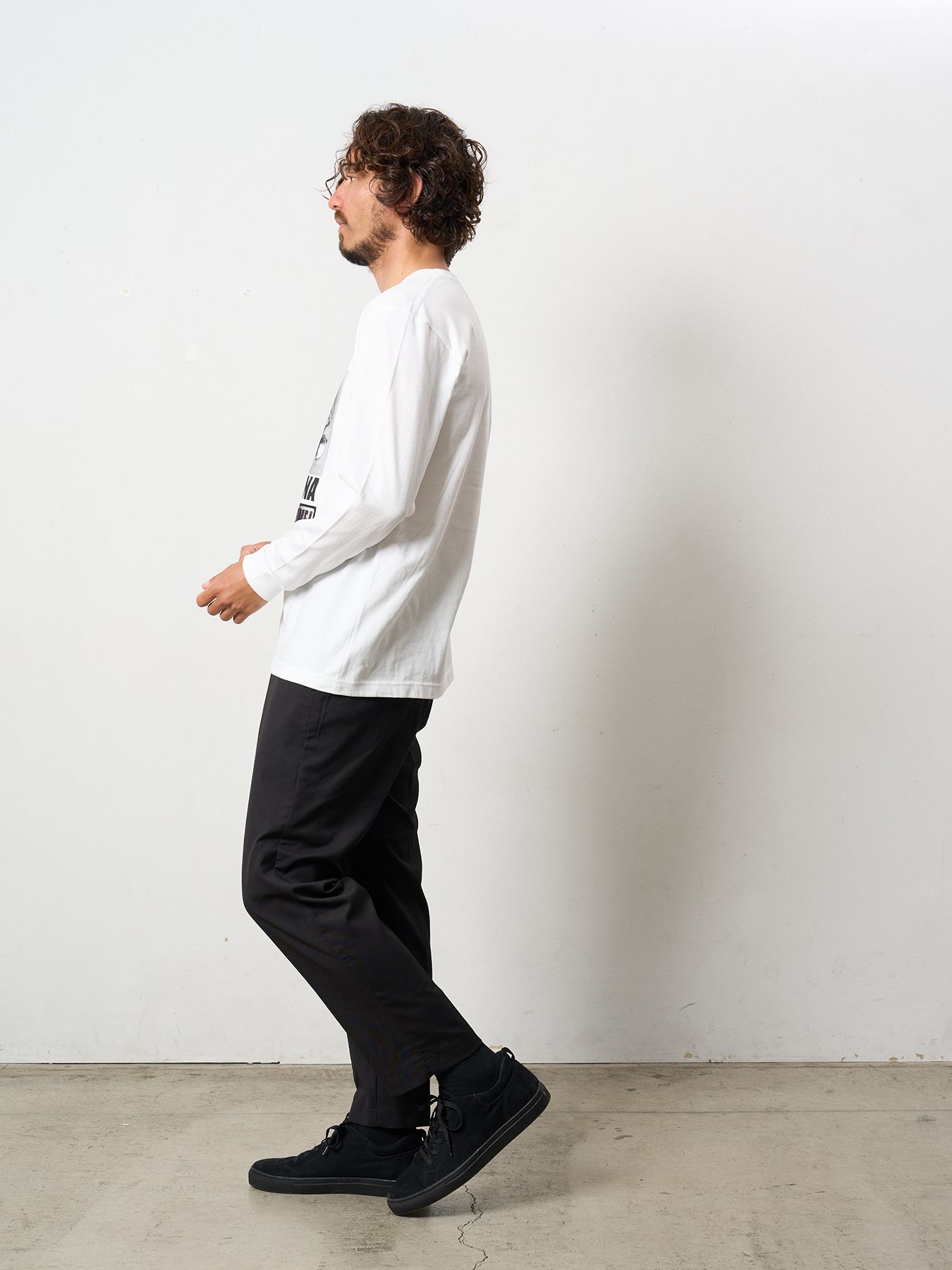 【予約品 5月8日(木) AM10時 締切】 5.6ozコットン天竺JUST WANNA HAVE FUNSシークイン LS Tシャツ / ホワイト