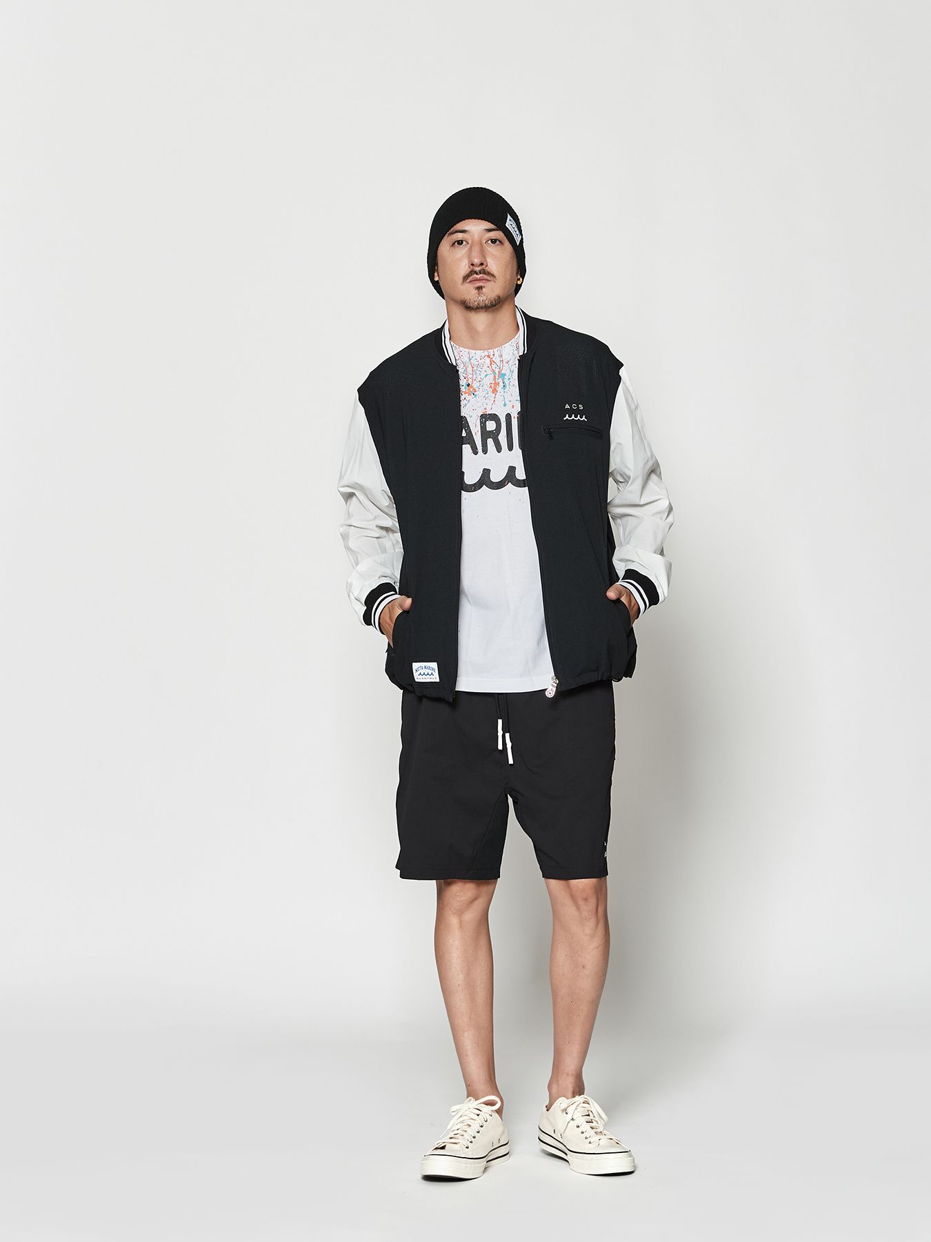 【予約品 10月9日(木) 締切】muta Ventilation Shorts / ショートパンツ / ブラック【Acanthus × muta MARINE】