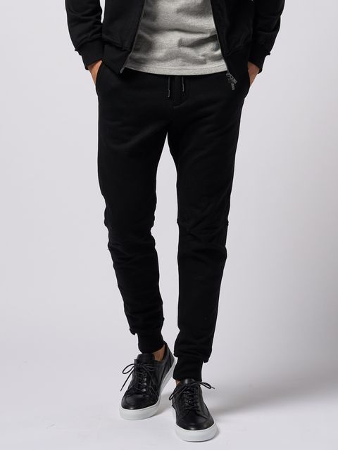 【予約品9月19日 10時締め】 basic rib sweat pants / スウェットパンツ / ブラック