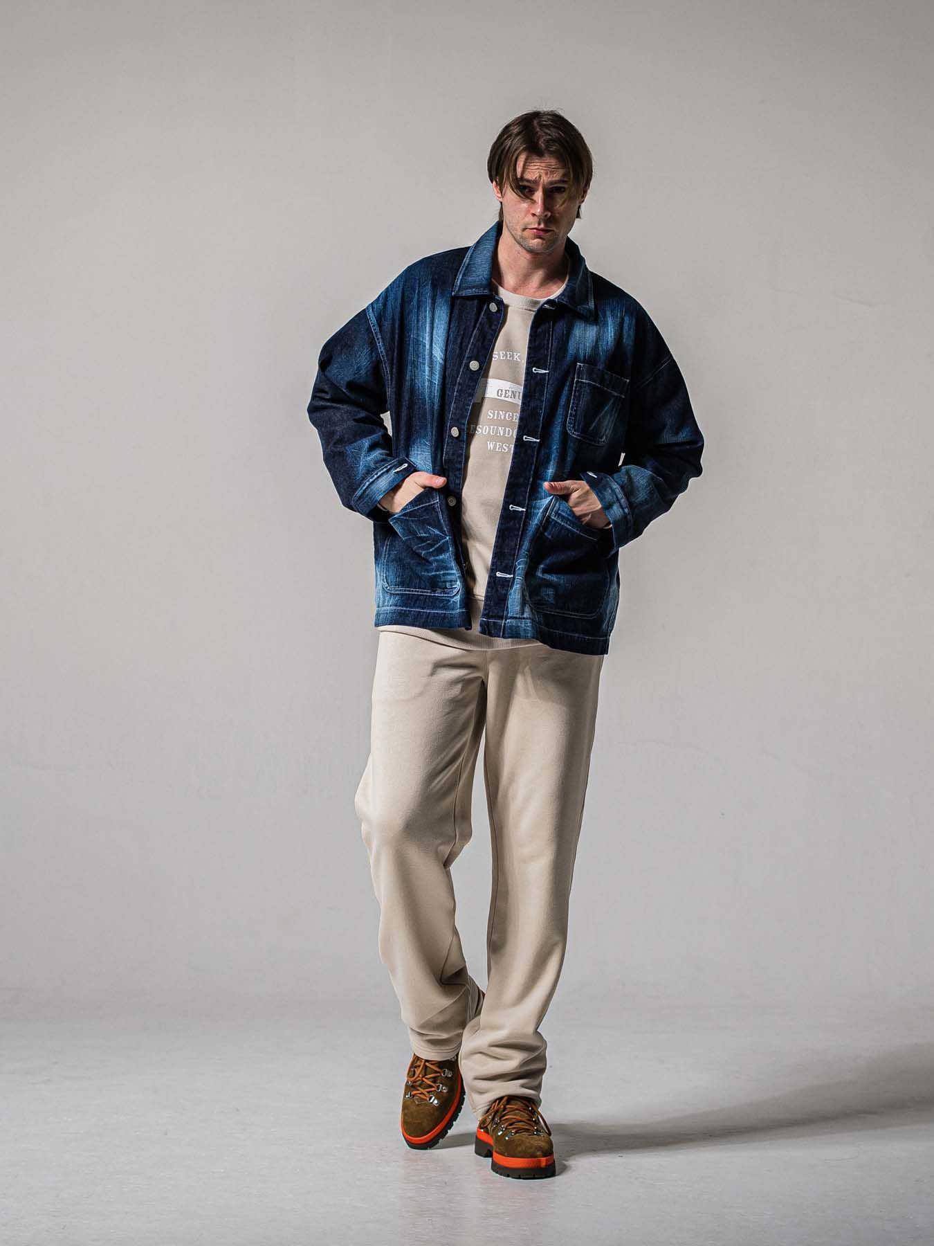 【予約品 11月16日(日) 締切】HF URAKE WIDE TUCK PANTS / 裏毛 セミワイドシルエット ワンタック イージーパンツ / グレージュ