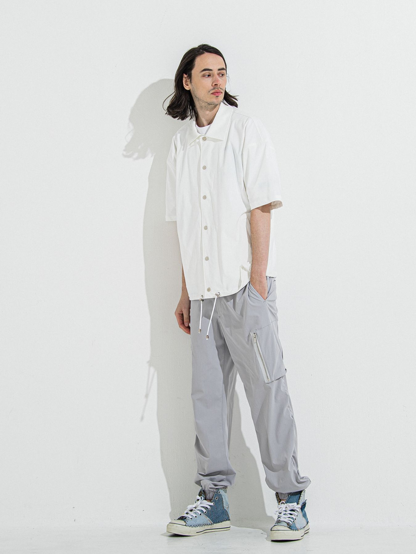 【予約品 】DAVID NYLON CARGO PANTS / デヴィッドナイロンカーゴパンツ / グレー