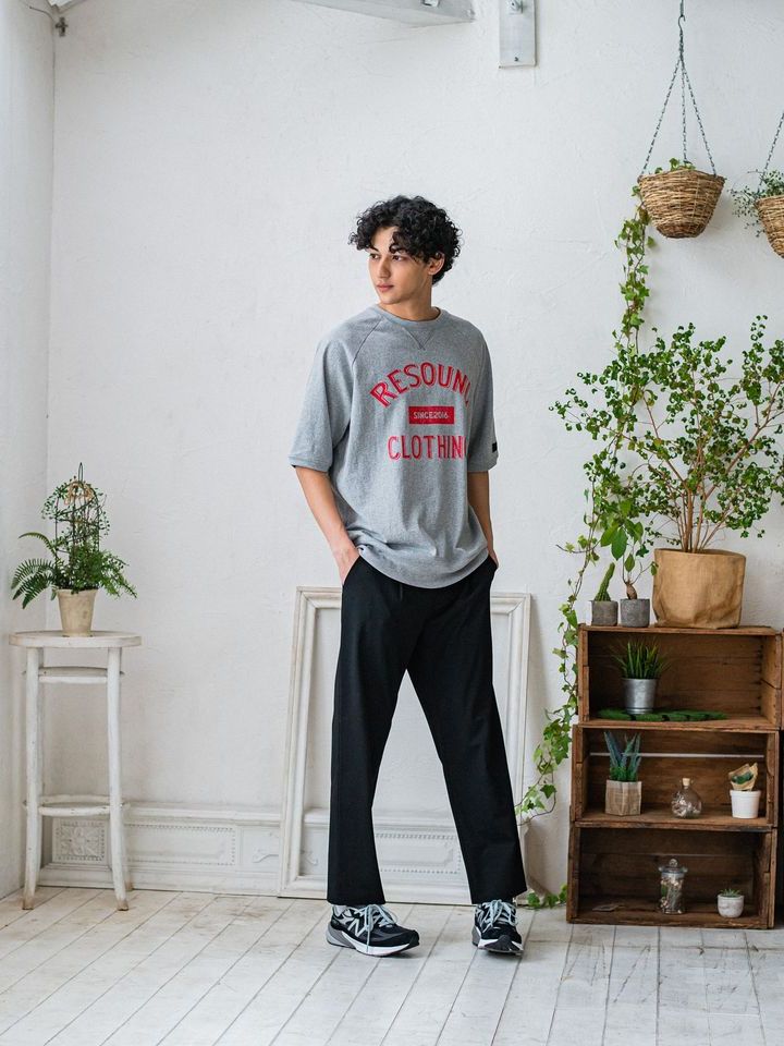 《予約品3月3日18：00締め》 college half sleave / ハーフスリーブT / グレー