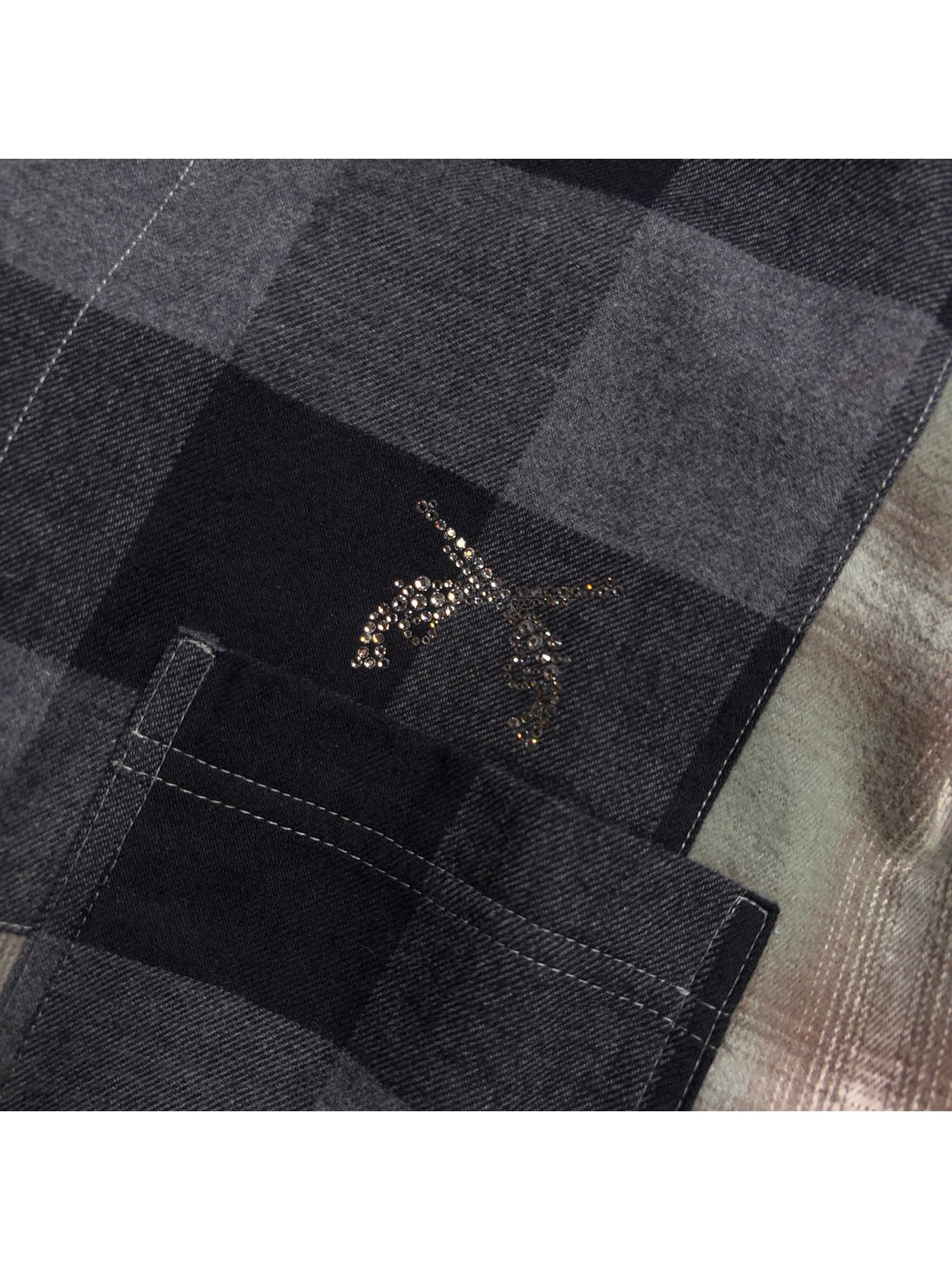 【予約品 3月9日(月) 18:00 締切】MULTI CHECK SH CRY / クリスタルクロスガン マルチ チェック シャツ / ネイビー