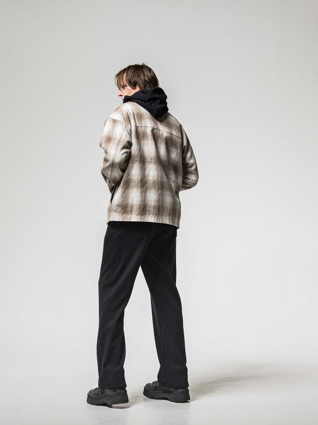 【予約品 8月31日(日) 締切】 VELOURS FLEECE WIDE TUCK PANTS / ベロアフリース ワイドタックパンツ / ブラック
