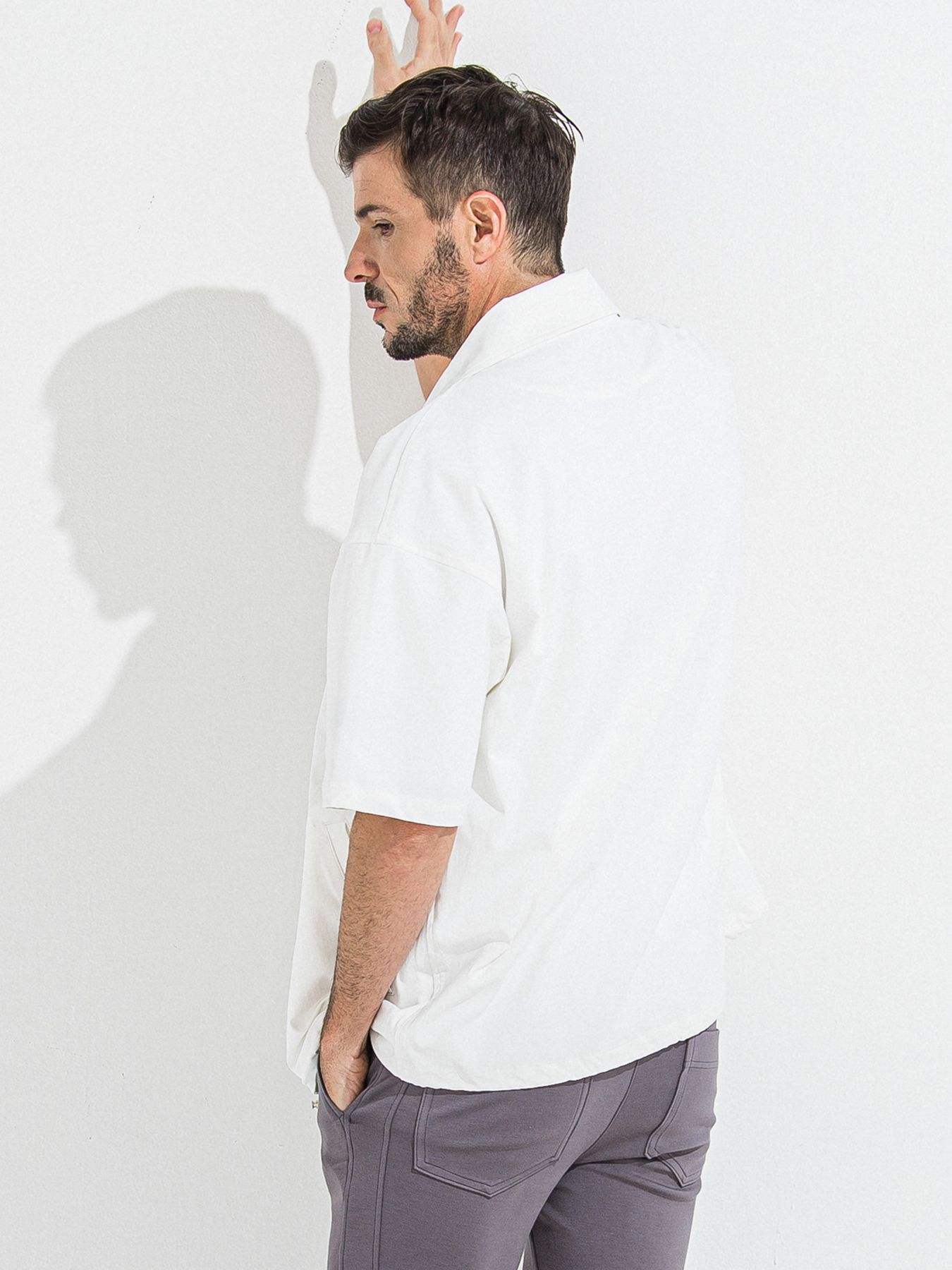 【予約品 】NYLON HALF COACH JACKET / ナイロンハーフコーチジャケット / ホワイト