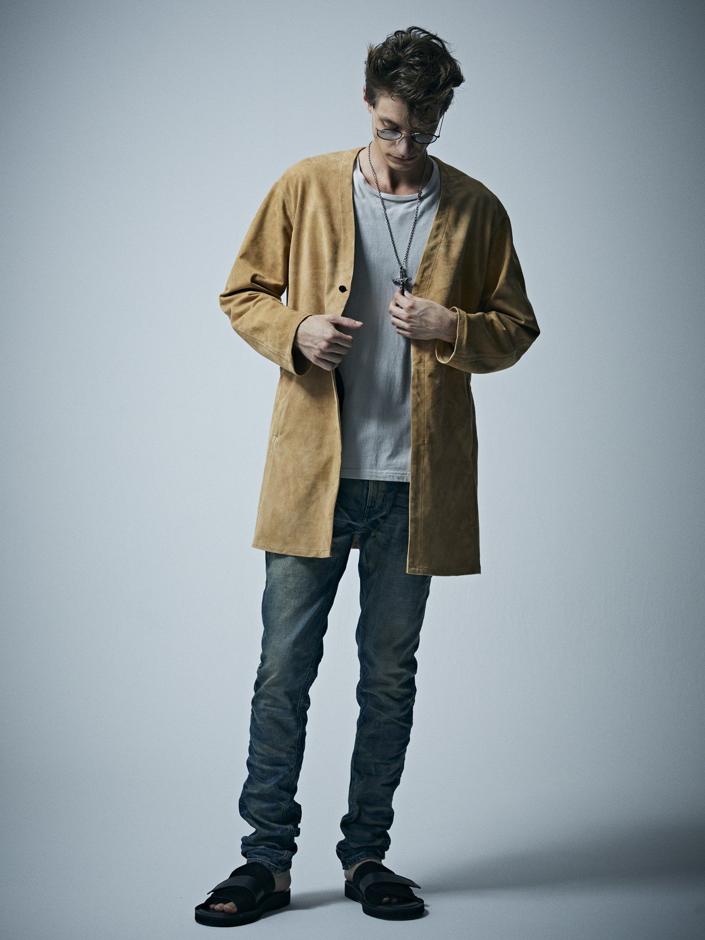 STRUM LONG CARDIGAN /ストラム レザー カーディガン STRUM LONG CARDIGAN /ストラム レザー カーディガン