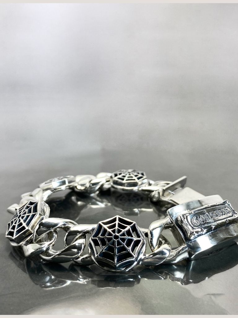 《受注生産》 CHAIN BRACELET [SPIDER WEB] / スパイダーウェブチェーンブレスレット 【注文から2-3週間後入荷予定】