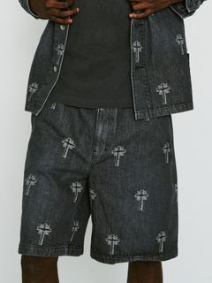 【予約品 8月10日(日) 締切 】CROSS JQ DENIM PT / クロスジャガード デニムパンツ / ブラック