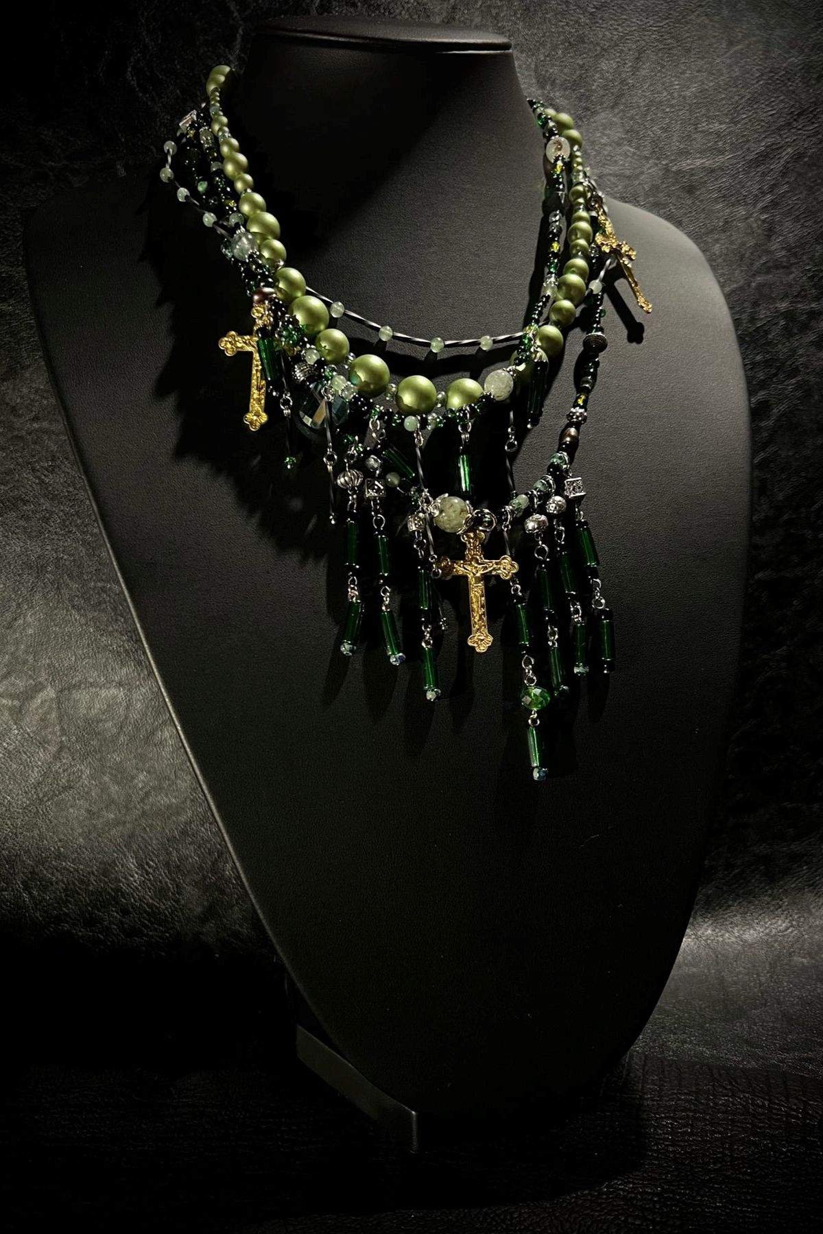 待宵 マツヨイ Necklace ネックレス / GREEN 【Ranunculus】