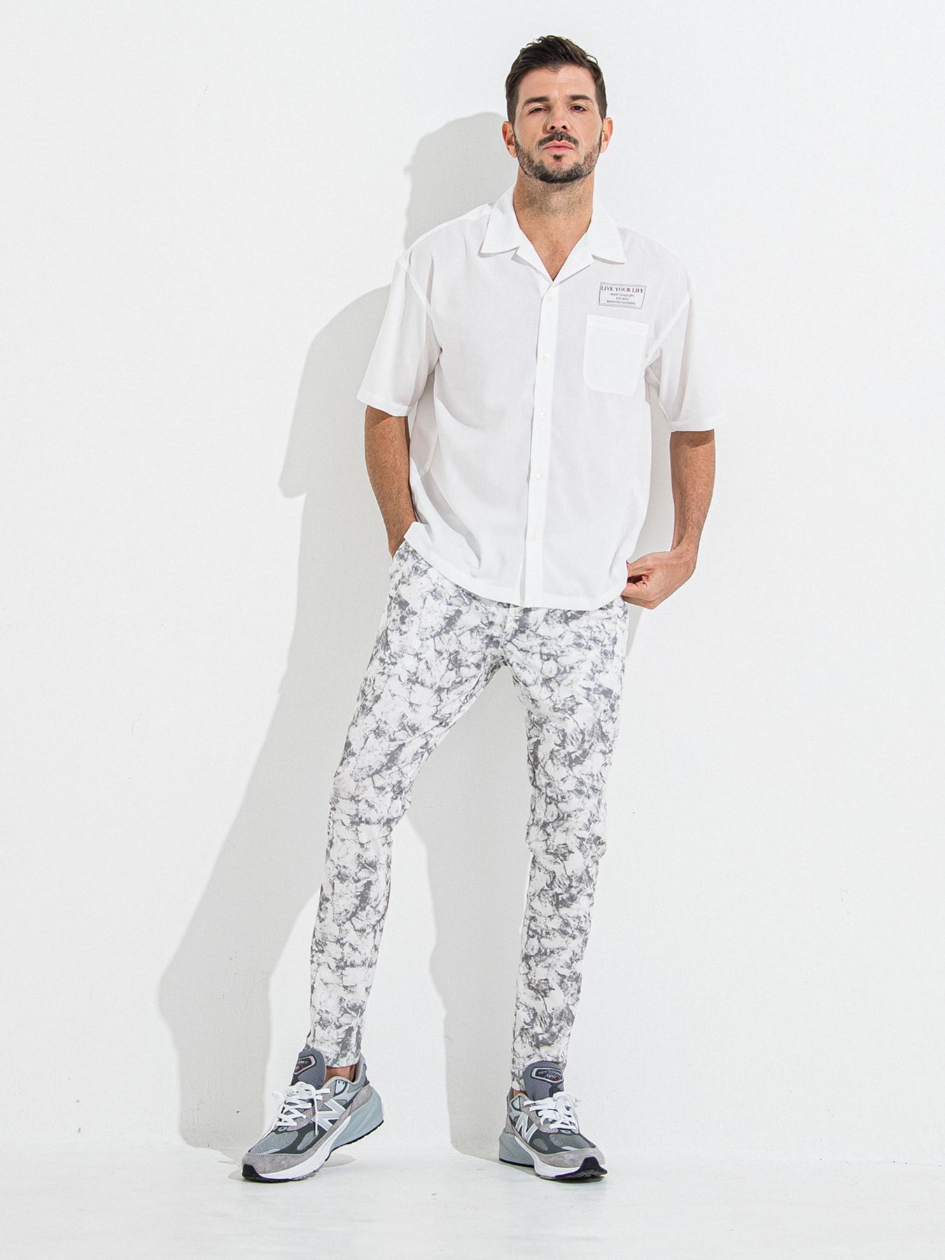 【予約品】CHRIS EASY TUCK PANTS / クリスイージータックパンツ / マーブルグレー