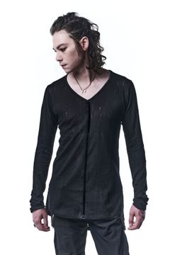 《予約品》 VelvetTP V-Neck Tシャツ LacyJQD Jersey / Black 【kiryuyrik】 8月入荷予定