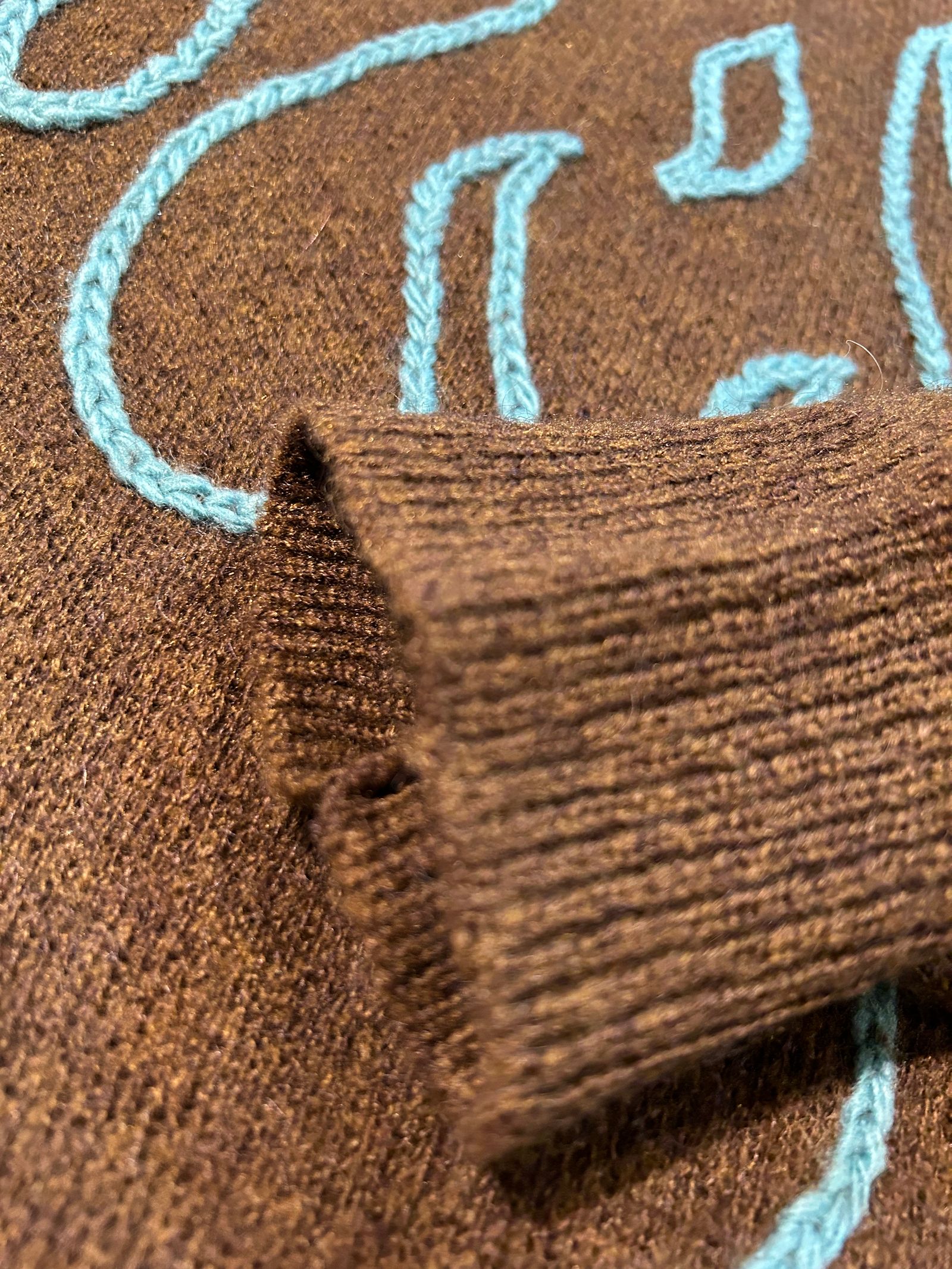 ファイヤー刺繍モヘヤニット ブラウン 【A(LeFRUDE)E】