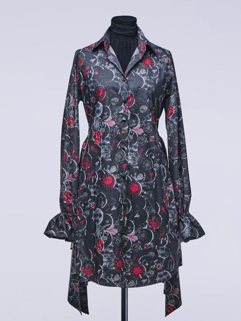 《予約品》 FlareShirt / フレアシャツバルーン袖 / ブラックEDEN 【THE ONENESS】