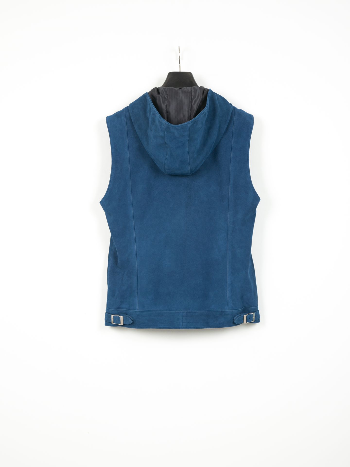 Suede Sheepskin HoodieH Vest / シープ スエード フーディーベスト / SHARON（シャロン） / ブルー