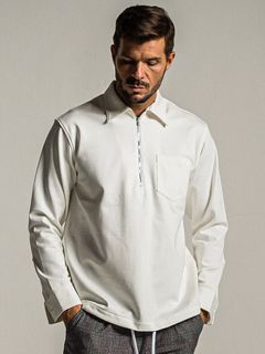 PULLOVER jersey shirt / ジャージブルシャツ / ホワイト