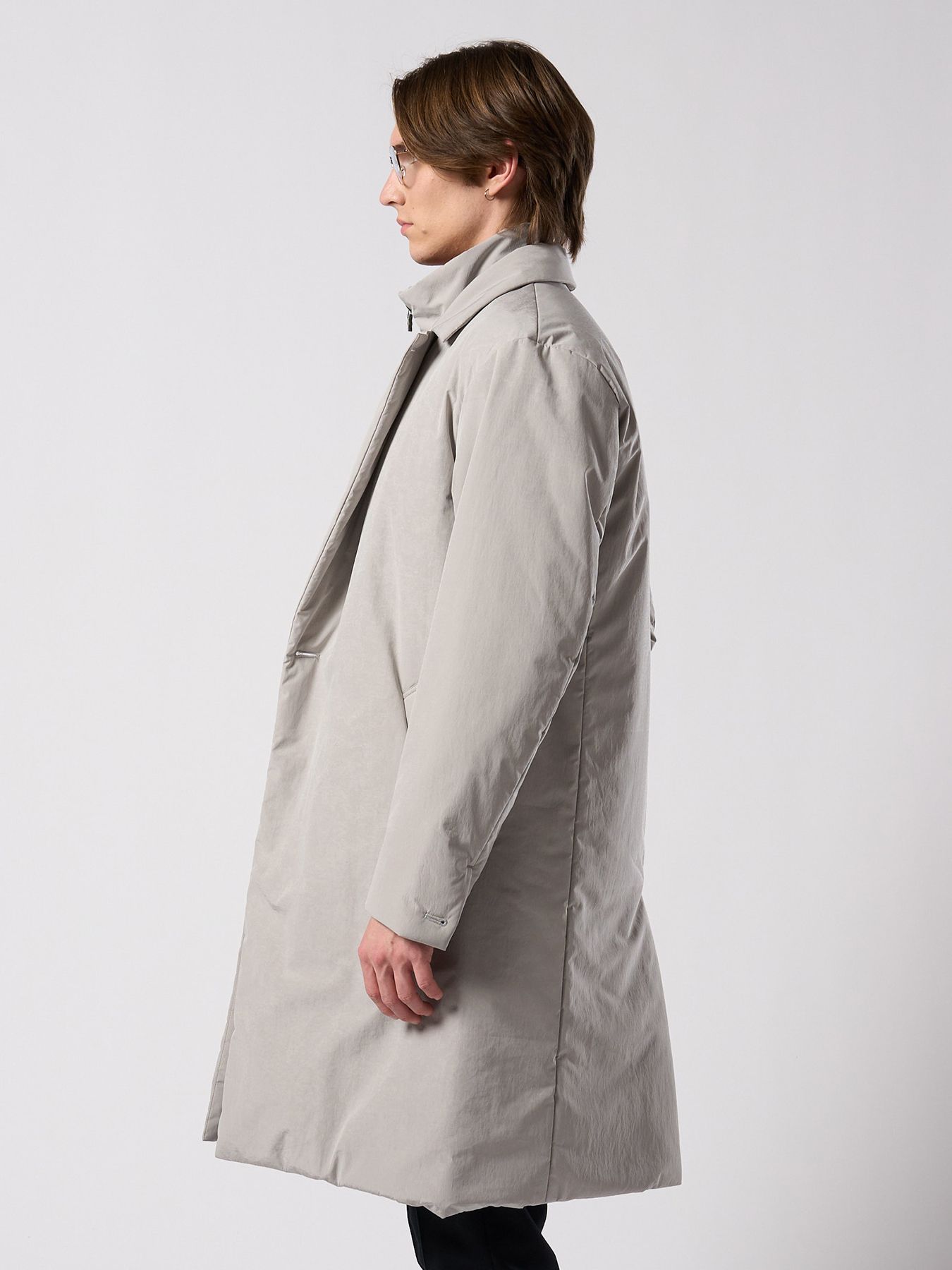 【予約品 4月19日(日) 18時締切】double breasted solid coat / ダブルブレスト ソリッド コート / フェードグレー