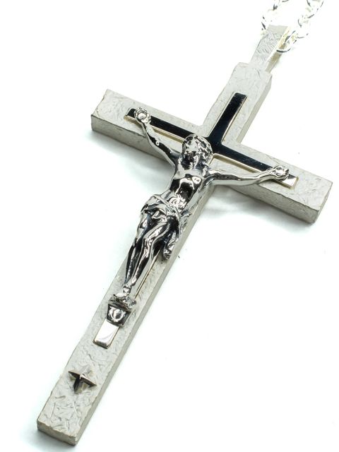 【予約品 9月27日(日) 締切】クロスネックレス（白骨加工 / 鏡面磨き） / Silver 925
