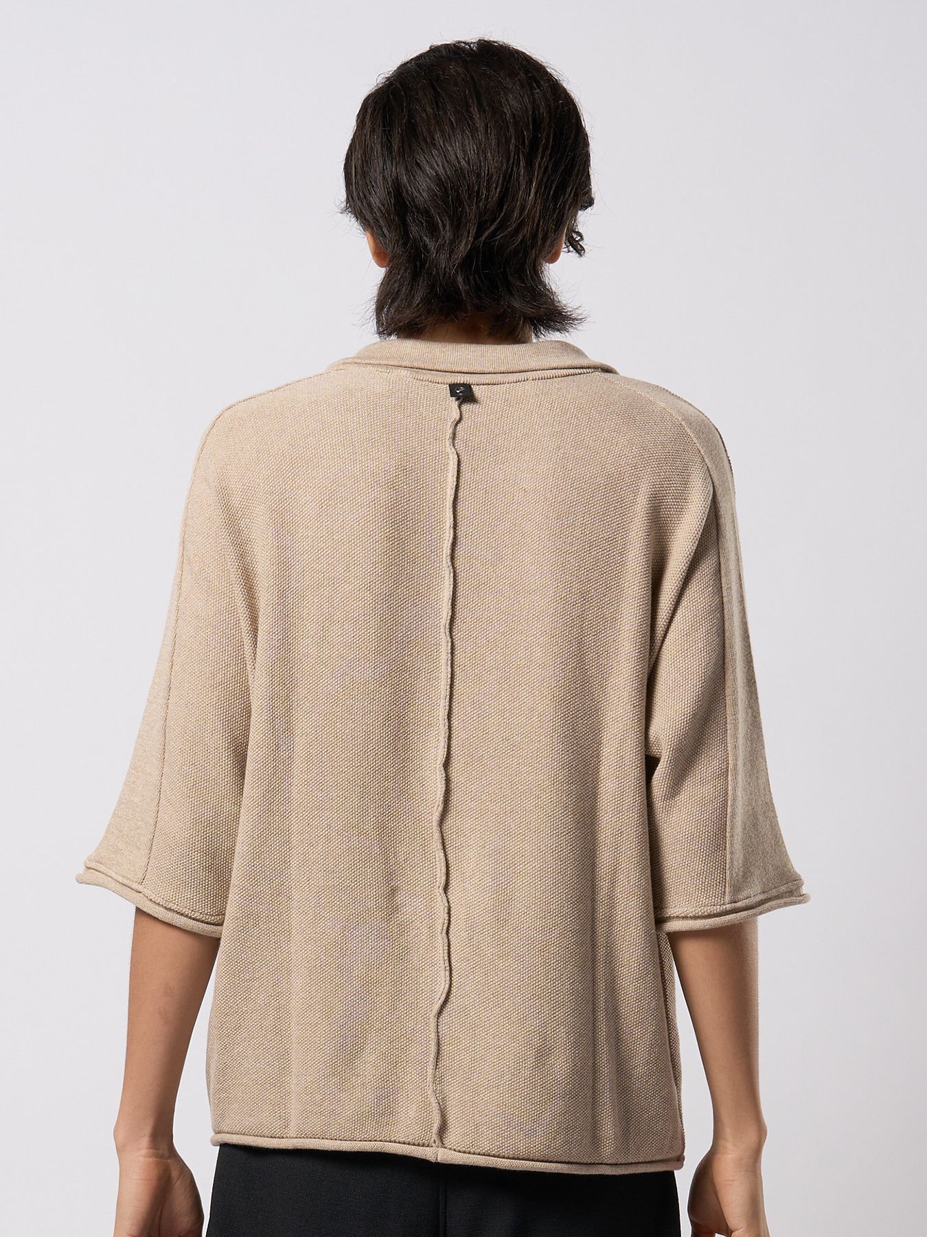 【予約品 9月23日(火) 締切】comfy skipper polo H/S / コンフィー スキッパーポロ ハーフスリーブ  / ライトベージュ