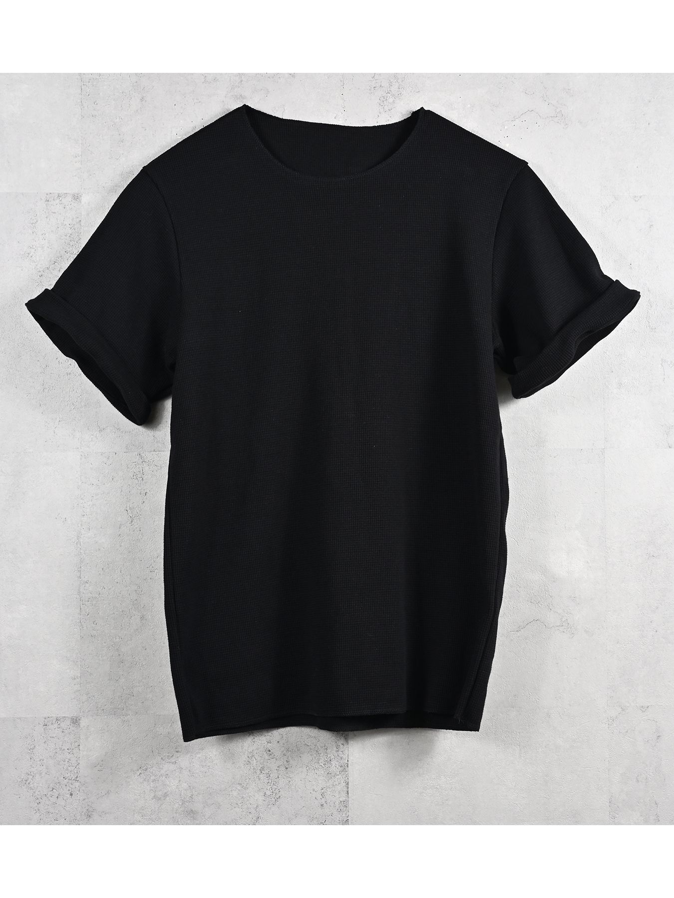 【予約品 11月16日(日) 締切】CUT OFF THERMAL T / カットオフサーマルTシャツ / ブラック