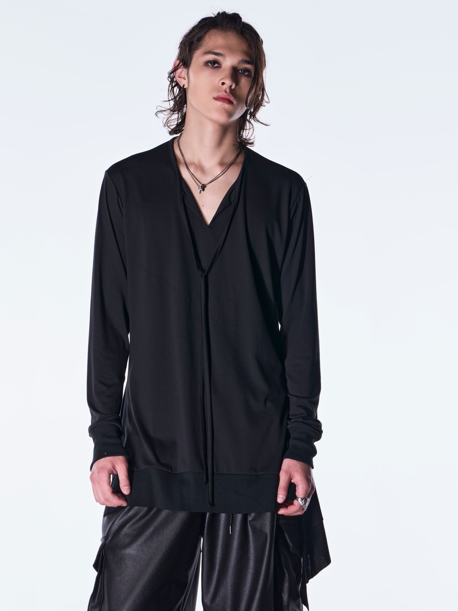 【予約品 6月29日(月) 締切】BEATENJIKU Piping Flare T-Shirt / パイイング フレア Tシャツ / ブラック