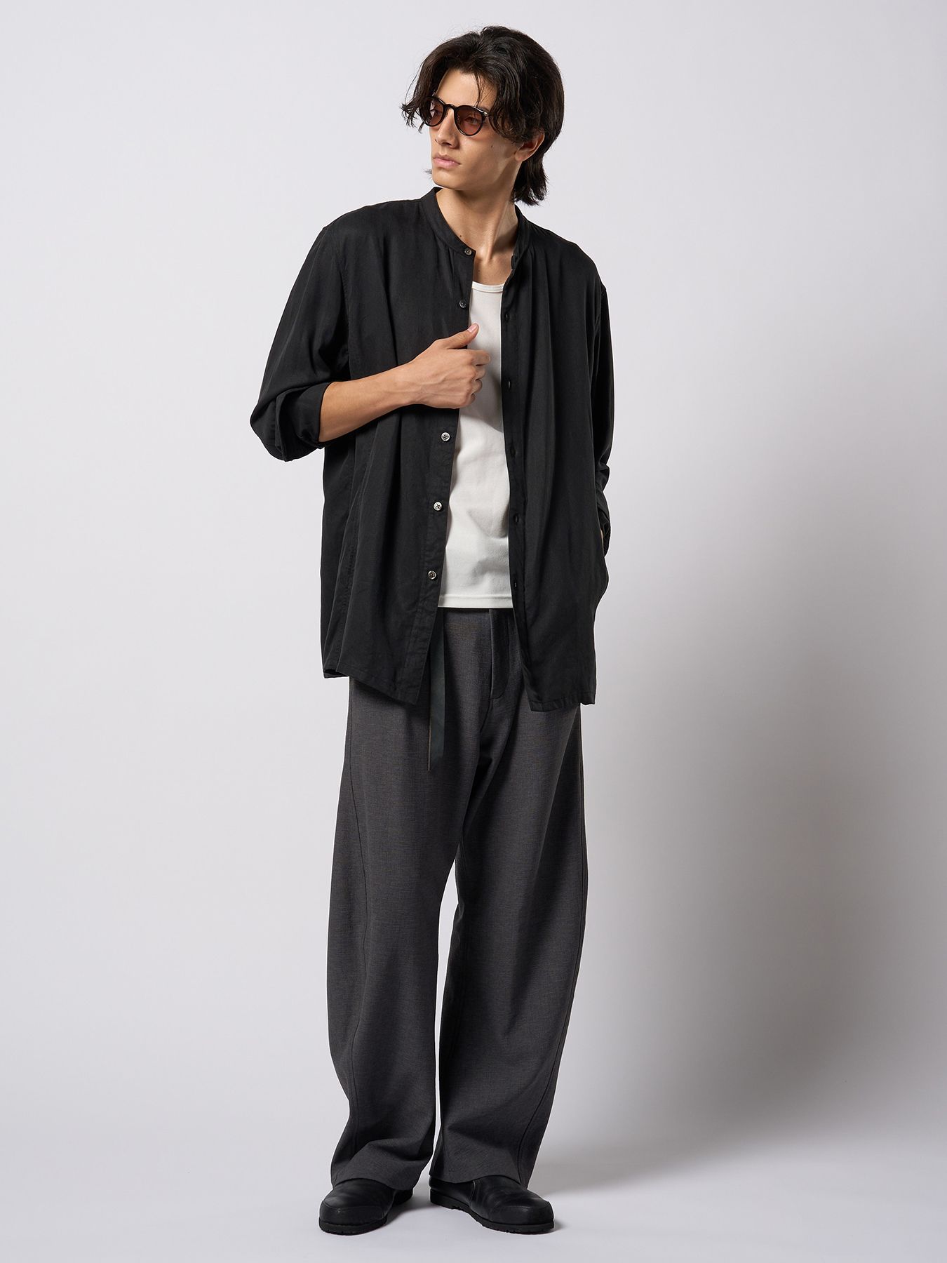 【予約品 9月23日(火) 締切】relax banana slacks / リラックス バナナスラックス / チャコール