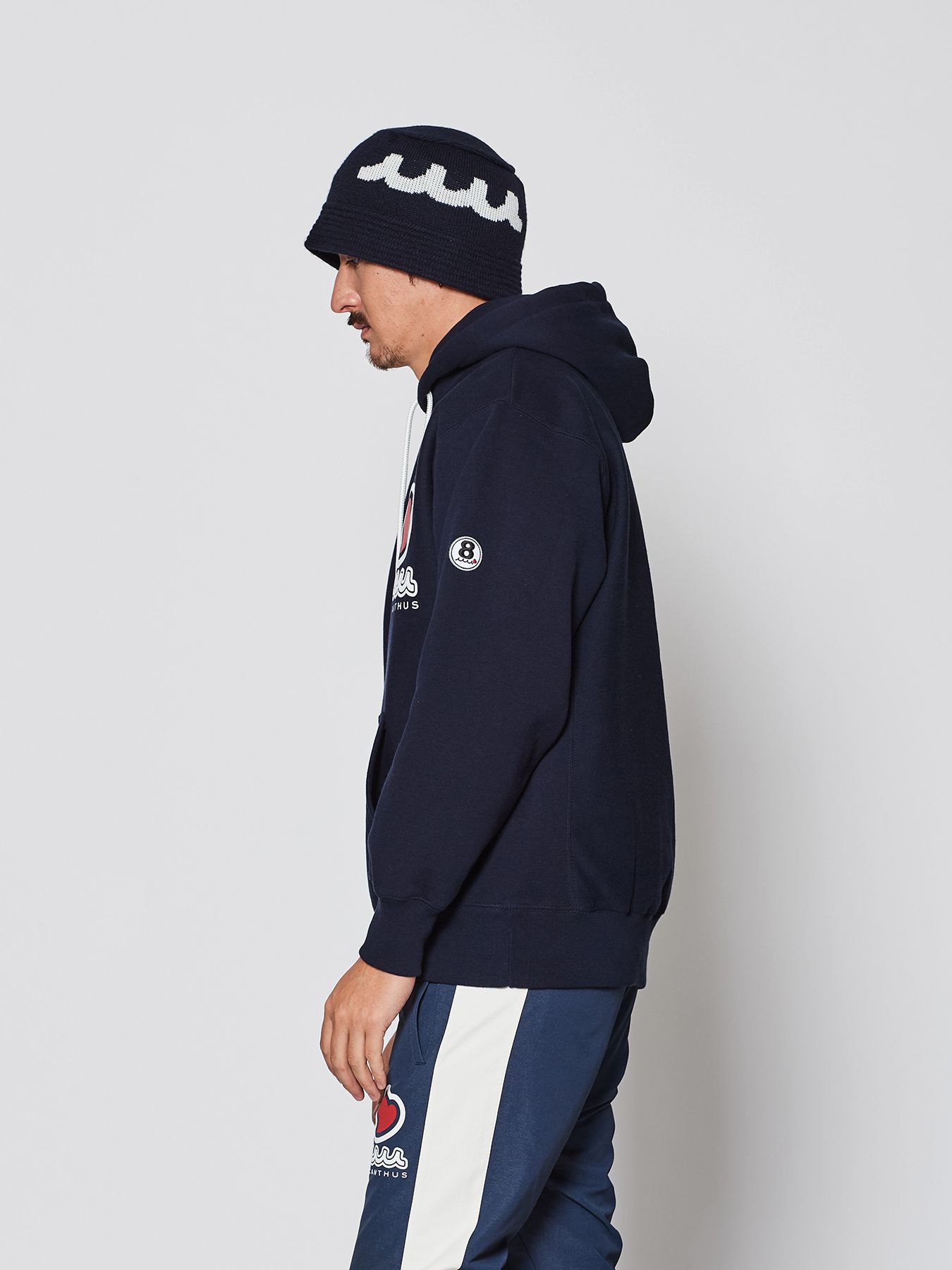 【予約品 】muta sweet muta Hooded Sweatshirts / スウェットパーカー / ネイビー【Acanthus × muta MARINE】
