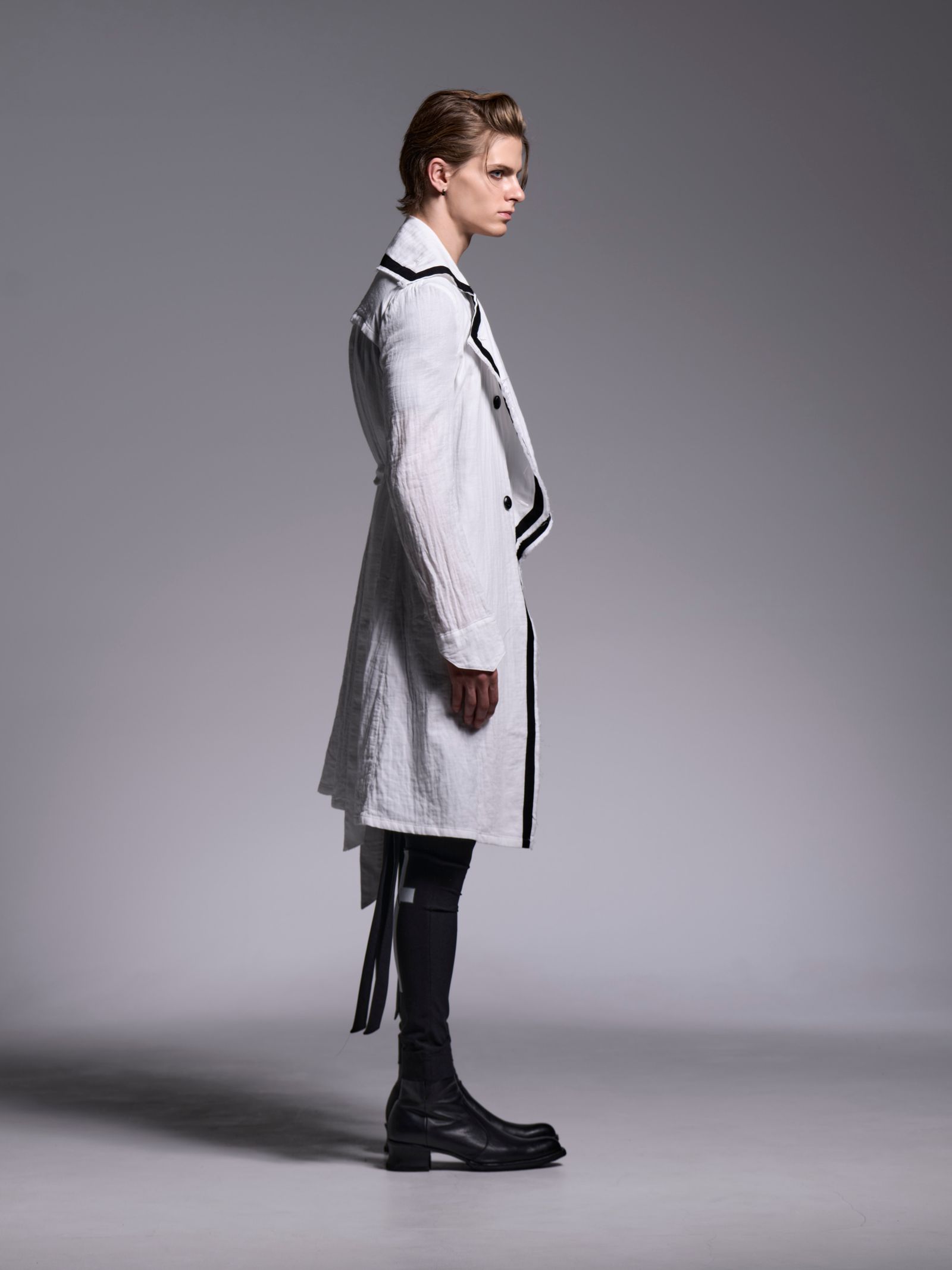 【予約品 1月4日(日) 締切】Gaze Napoleon Coat / ガーゼナポレオンコート / ホワイト