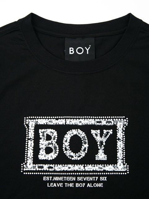 BOY RHINESTONE TEE / Tシャツ / ブラック 【BOY LONDON】