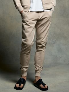 【予約品 9月23日(火) 締切】basic rib sweat pants / ベーシック リブスウェットパンツ / ライトベージュ