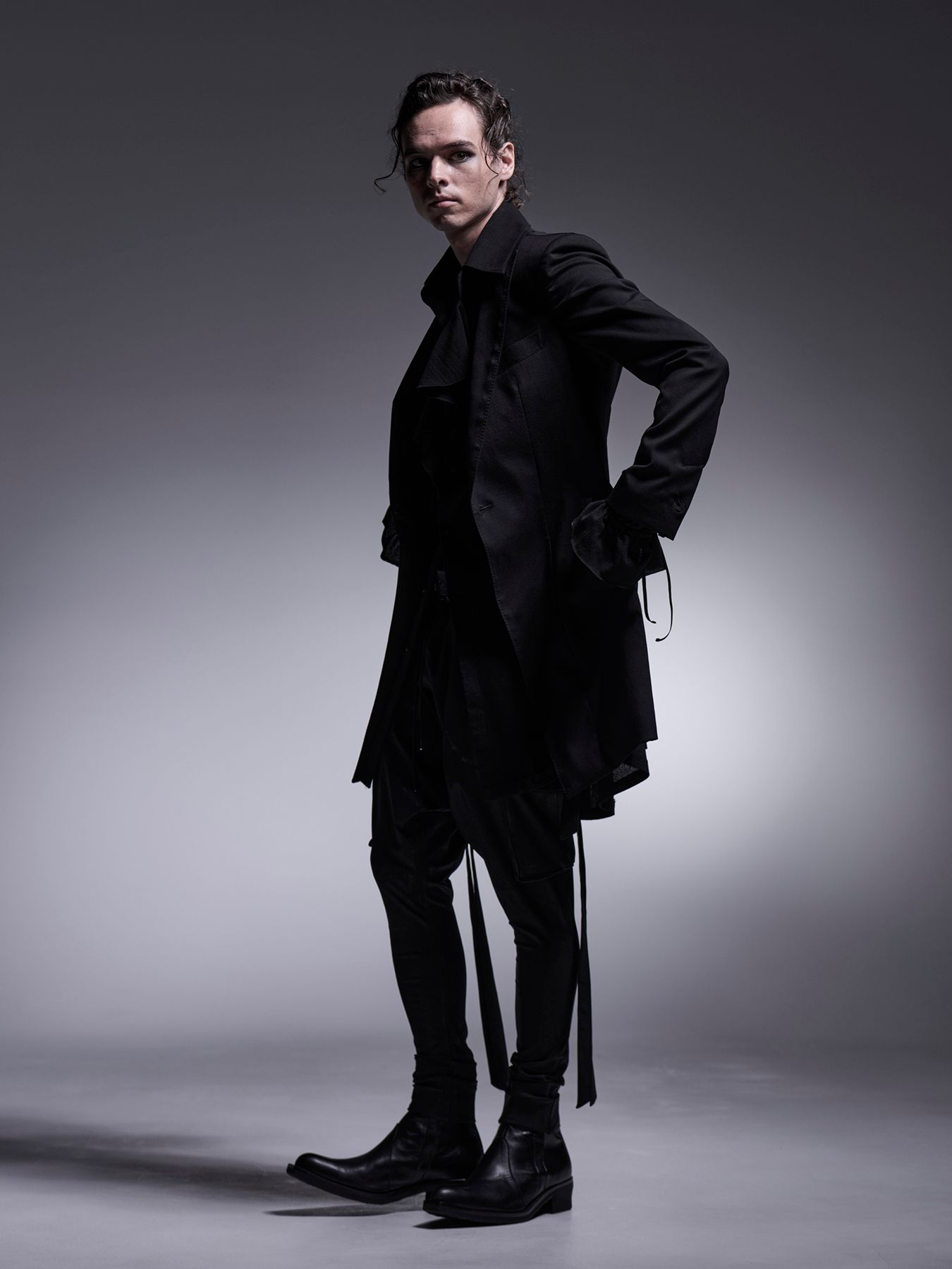 【予約品 】Shirring Frill Shirt / シャーリングフリルシャツ / ブラック