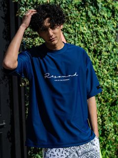 《予約品3月3日18：00締め》 handwriting RUSH OVER T / ラッシュガードTシャツ / ネイビー