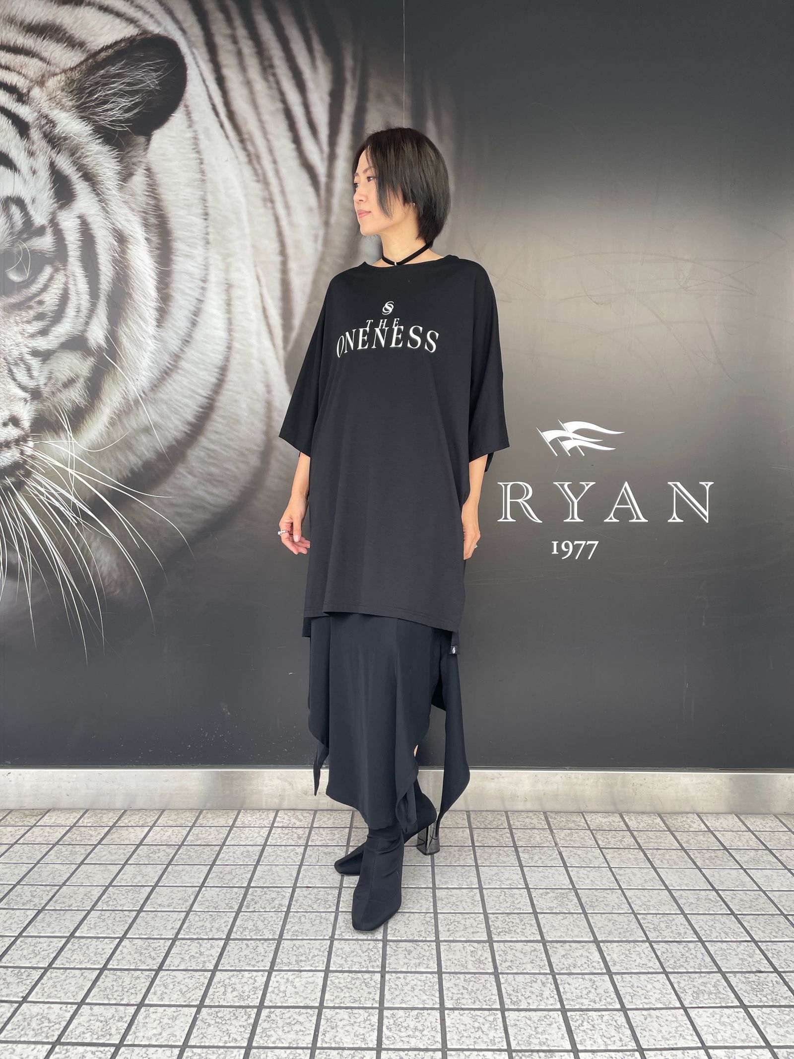《予約品 》 BoatNeck Dolman T-Shirt / ドルマンTシャツ チャリティー第二弾 / ブラック