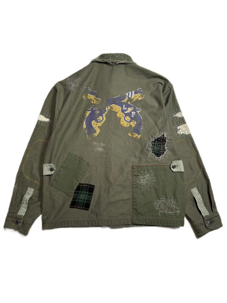 《予約品8月31日 23時55分締め》 DAMAGE COVERALL / カバーオール / カーキ 【roarguns 】 2024年2月入荷予定