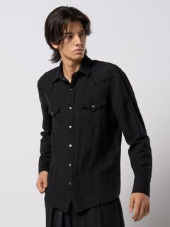 【予約品 9月23日(火) 締切】western shirt / ウエスタンシャツ / ブラック