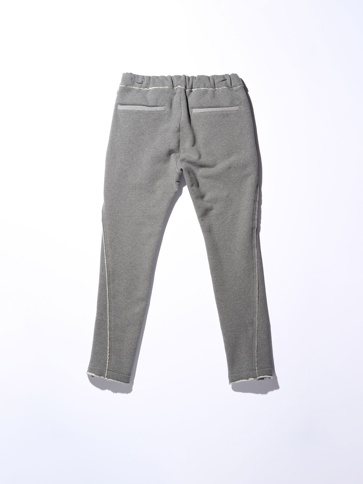 【予約品】 hem zip seam pants / スリムパンツ / グレー