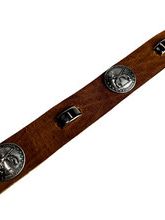 CONCHO LEATHER BELT / レザーベルト / キャメル