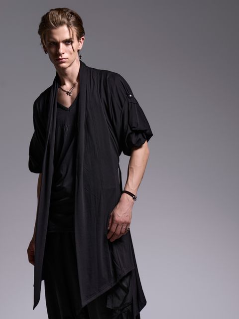 【予約品 1月4日(日) 締切】KIMONO-Sleeve Cardigan / 着物スリーブ カーディガン / ブラック