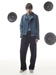 ワイドパンツPolyester Stretch Twill Barrel Wide Pants / ポリエステル ストレッチ ツイル バレル  / ブラック