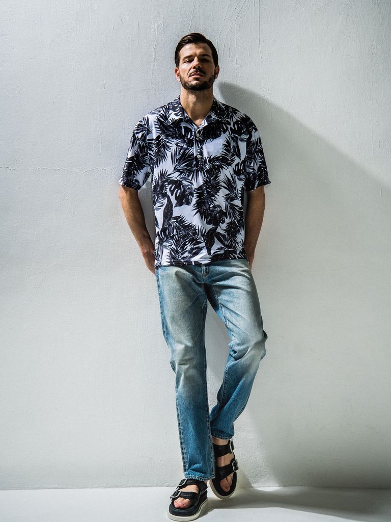 Leaf RUSH OVER POLO ポロシャツ / WHITE