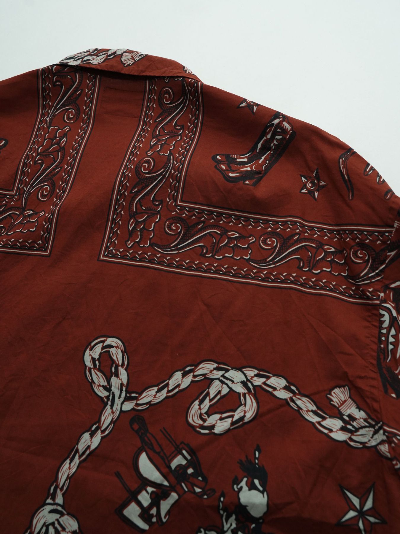 【予約品 11月23日(日) 締切】WESTERNBANDANA SHIRTS / バンダナプリント シャツ / RED
