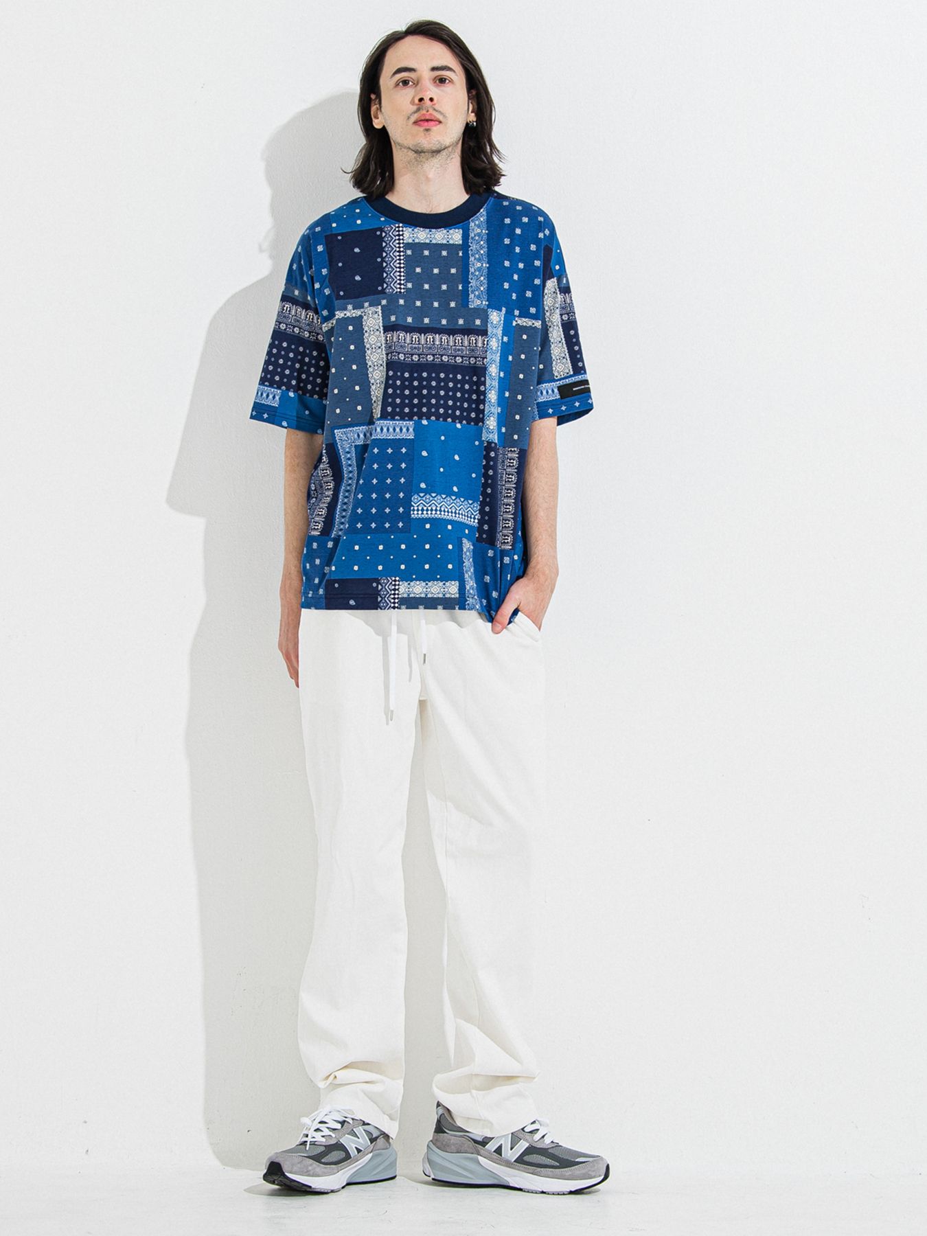 DENIM JERSEY WIDE PT / デニムジャージワイドパンツ / ホワイト