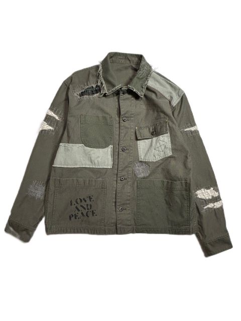《予約品8月31日 23時55分締め》 DAMAGE COVERALL / カバーオール / カーキ 【roarguns 】 2024年2月入荷予定