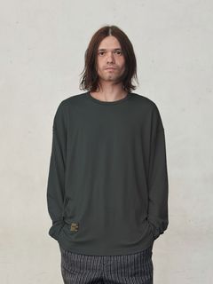 【予約品】 WASHABLE WOOL TEE / ウールTシャツ / グレー
