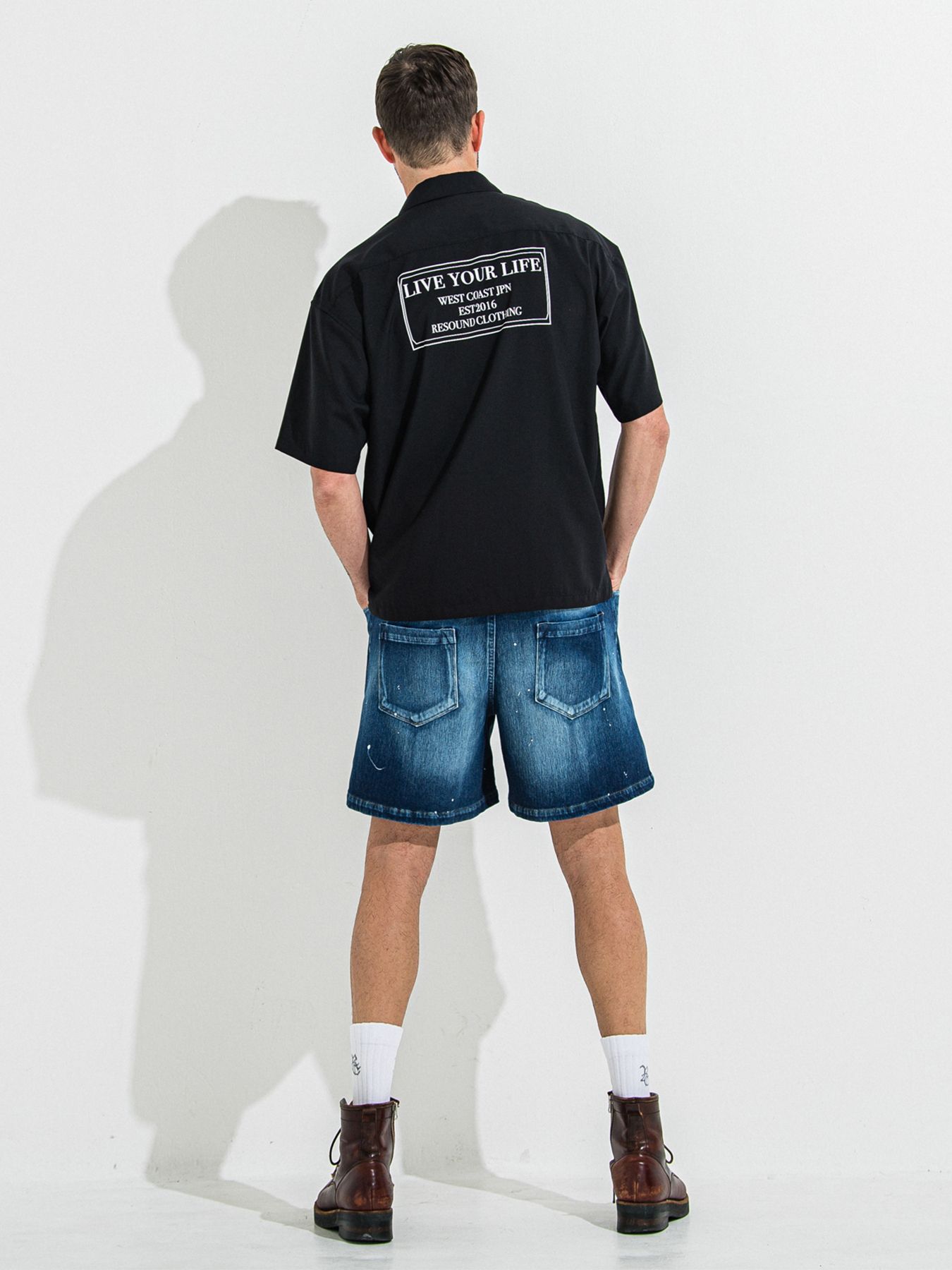 【予約品 】DENIM JERSEY SHORTS / デニムジャージショーツ / ダークインディゴ