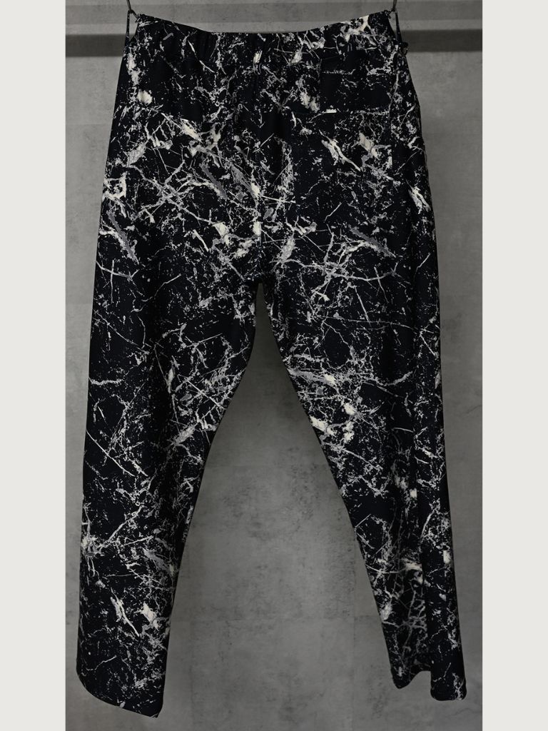 《予約9月1日18時締め》 MELTON WIDE TUCK PANTS  / ワイドタックパンツ / ペイントブラック